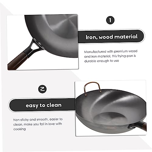 Wok de hierro grande STOBAZA para cocina tradicional miniatura 2