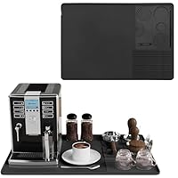 Tianher 2-in-1 Unterlage Kaffeemaschine,40x60 cm Unterlage Silikonmatte für Kaffeemaschine Anti-Rutsch Wasserdicht Abtropfmatte Silikon Kaffeemaschine Unterlage für Kaffeematte Gläser Tassen