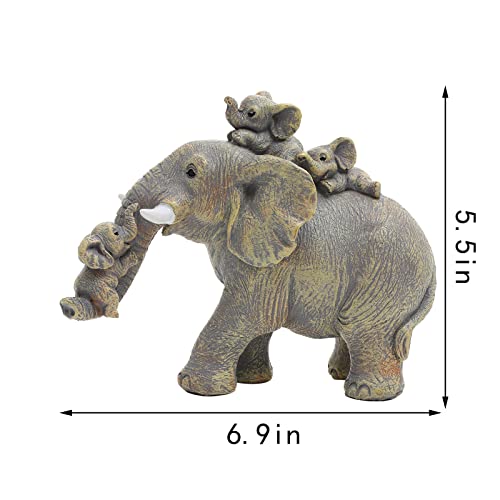 Estatua de Elefante Decorativa de Resina Amarilla miniatura 5