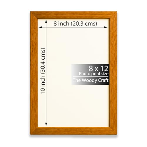 Image of 8x12 Photo Frame | Photo Frame a4 Size Orange For Wall With Warm Tones | Wall Photo Frames For Home Decoration | Wooden Frame With Seamless Craft | Birthday Photo Frames For Thoughtful Gifts