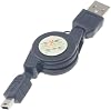 Cable USB Retráctil Cargador Mini-USB Compatible con Motorola i425 - K1 KRZR - K1m KRZR - L6 - Moto VE240 1