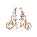 BloomingJS 1 Pair Wood Carved Corner Onlay Applique Frame Decor Furniture Unpainted Home