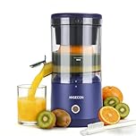 Migecon Spremiagrumi Elettrico Ricaricabile - Macchina per Succo di Agrumi con USB e Portatile, Funzione Antigoccia per Arance, Limoni, Pompelmi, Include Spazzola per la Pulizia (Blu Scuro), ZZJ002BB