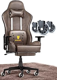 Ergonomic Gaming Chair, Computer Chair With Footrest, Swivel Heavy Duty Chair With Adjustable Height, PC Chair With Adjustable Armrests, Office Chair