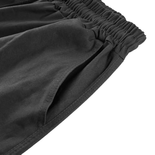 Men's Cargo Pants with Drawstring Elastic Waist, Loose Fit Tactical Joggers Cotton Hiking Sweatpants2