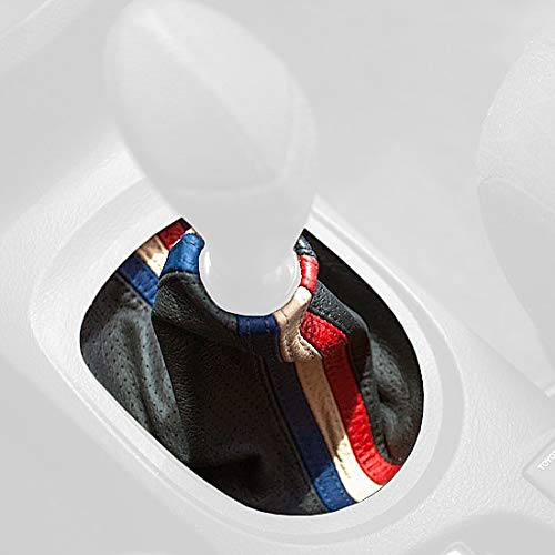 RedlineGoods Shift Boot - Coupe Compatible with Toyota Yaris 2006-11. Tailor Made - not Universal. Genuine top-Grade Italian Black Suede (Alcantara) with Silver Thread