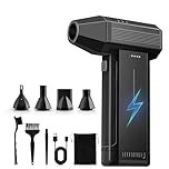 GARAID Electric Compressed Air Cleaner for PC with LED Light, 3 Gear Adjustable 150000RPM Super Power Cordless Air Duster, USB Rechargeable Mini Air Blower with 6000mAh Battery for Laptop,Keyboard,Car