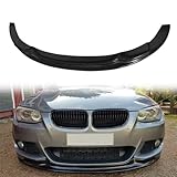 HYPER GLORY Front Bumper Lip Compatible with 2010-2013 BMW LCI Facelifted E92 E93 3 Series 2-Door Coupe/Convertible with M Sport Bumper, Unpainted Black AK Style PU Lower Chin Spoiler Protector, 1 PC