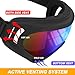 OXG 2 Pack Motorcycle Goggles with Neck Gaiters, UV400 Protection Dirt Bike Motocross ATV Skiing Goggles (Multicolor+Multicolor)