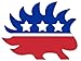 Libertarian Porcupine Shaped Logo Sticker