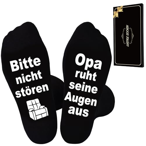 SockWaddles Lustige Socken Herren mit Sprüchen Bitte Nicht Stören Socken Geschenkidee für Männer Opa zu Weihnachten Geburtstag Vatertag Adventskalender Füllung