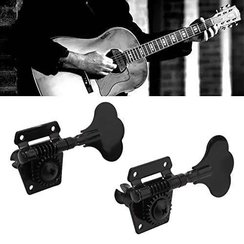 Yupvm 5Pcs Guitar Accessory Vintage Open Bass Guitar Tuning Keys Pegs Machine Heads Tuners Black 1L4R For 5 Strings Bass Black, 282786A2 #TOP2