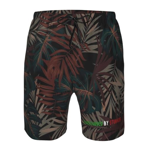 Surrounded by Stunads Men's Casual Board Shorts Swim Trunks Beach Golf Short Swimwear Bathing Suits4