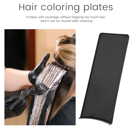 balayage board 1 pcs highlighting board hair coloring paddle balayage highlighting board with teeth hair dye tools highlighting paddle for barber salon hairstylist hair dying tools black
