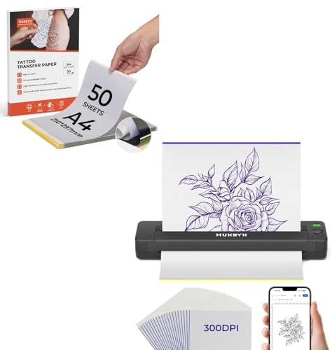 Imprimante de tatouage bluetooth portable et papier transfert pour tatouage A4
