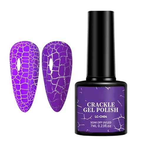 Set de esmalte de uñas de crujido - Pintura de la uña duradera, colores decorativos geniales | Colección de diseño de arte de uñas, uso de vacaciones de fiesta de fiesta, accesorio de manicura elegant
