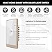 Nillway Smart Wall Light Switch, 2.4GHz 1 Gang WiFi Touch Switches, No Neutral Wire Required, 3 Way Muti Remote Control Smart Life/Tuya App, Compatible with Alexa, Google Home, (1 Pack, 1 Gang White)