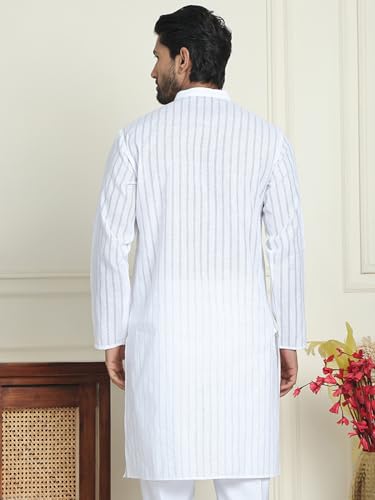 Image of Jompers Men's Cotton Striped Kurtas