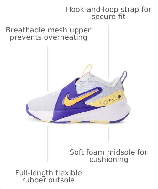 Image of Nike Unisex Kids' Team Hustle D 12 Basketball Shoes - Boys Girls Toddlers & Baby Sneakers