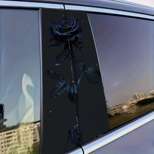 Autocollant de porte de voiture rose noire pour look urbain - 4