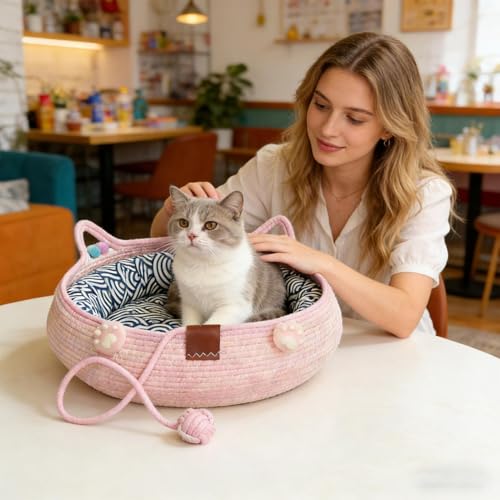 Cama para gato lavable que evita resbalones en el suelo 3