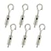 YQL Portable Hook & Eye Turnbuckle Tension for 1/16-3/32 Galvanized /304/316 Stainless Steel Cable Guide Wire Rope Light Hanging Suspension Accessories Pack-6