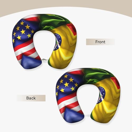 Almohada de Viaje de Poliéster Negra miniatura 3