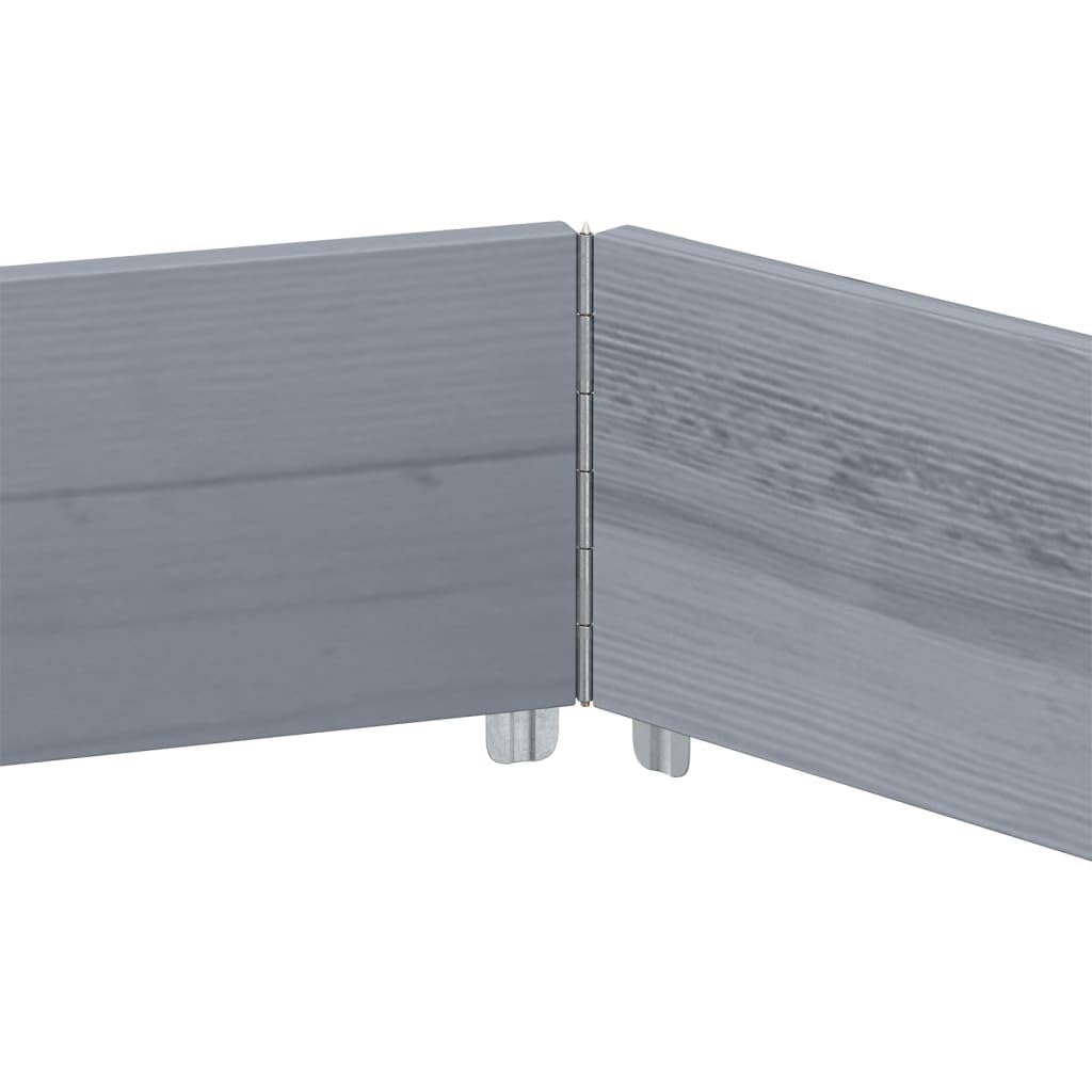 Paletten-Aufsatzrahmen Grau 160x160 cm faltbar aus massivem Kiefernholz mit verzinkten Metallecken praktisches Hochbeet für Garten Balkon und Hofgarten platzsparende Lagerlösung