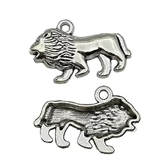 11.Antique Silver Lion Animal Charms