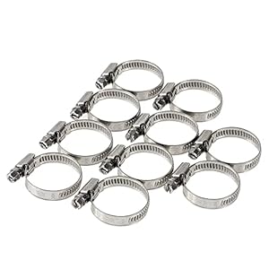 モノパ！ ホースバンド ユーロタイプ ステンレス製 強力固定 (外径16mm～25mm 10個)