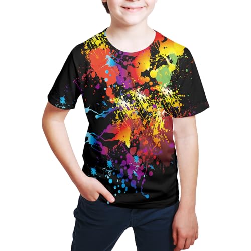 Boys Girls T Shirts 3D Printed Graphic Tees Shirts Crewneck Short Sleeve for Kids 6-16 Years3