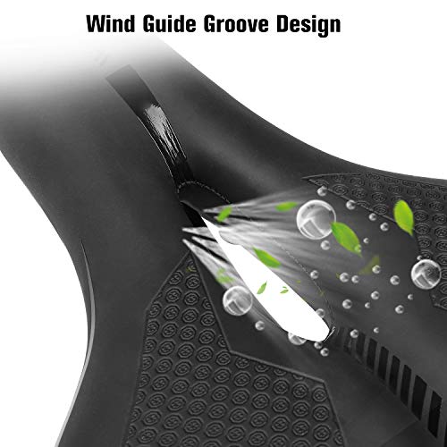 Andoer Almofada larga do assento com absorção de choque confortável para selim de bicicleta com alça