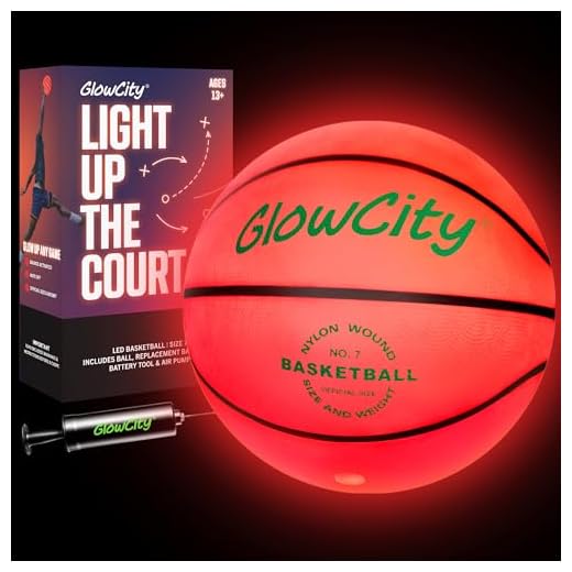 GlowCity Light Up Basketball-Uses Two High Bright LED's (Official Size and Weight)