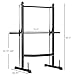 Soozier Squat Rack with Pull-Up Bar, Adjustable Power Rack with Barbell Bar, Multi-Functional Bench Press Rack for Home Gym Strength Training, Black