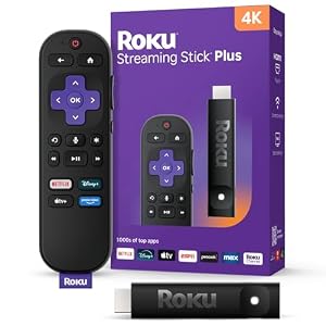 Roku Streaming Stick Plus 2025 – 4K & HDR Roku Streaming Device for TV with Voice Remote – Free & Live TV