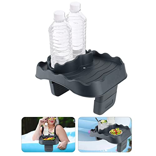 Pool Cup Holder,Detachable Drink Cup Holder And Refreshment Tray,Swimming Pool Accessories,Non-Slip,Suitable For Most Inflatable Swimming Pools/Tubs(Black) #TOP1