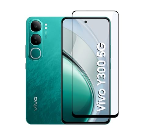 Image of CEDO Tempered Glass for Vivo Y300 (5G) | Screen Protector Full HD Quality Tempered Glass Anti-Scratch Edge to Edge Coverage with Easy Installation Kit (Black)