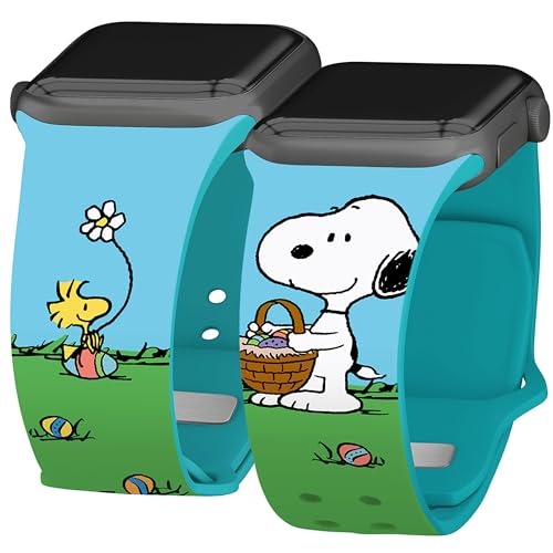 Peanuts Easter HD Watch Band Compatible with Apple Watch (38/40/41mm Short Eggcited)