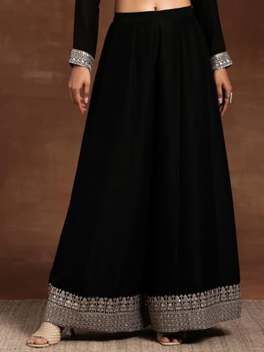 Image of Libas Printed Silk Blend Straight Kurta With Trouser and Dupatta