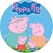 Cialda Peppa Pig - Cialda per Torte in Ostia - Disco Tondo con Diametro 20cm - Personaggi del Cartone Animato Peppa Pig - Decorazioni per Torte - Cialde Personalizzate - Personalizzabile con Nome