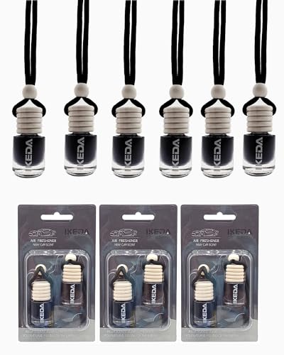 Image of ikeda fragrance Car Air Freshener | 4ml Automotive Scents | 45-Days Long Lasting Fragrance | Automobile Hanging Diffuser Bottles | Remove Auto Odor | Fresh Air for Deodorizer (6pcs New Car)