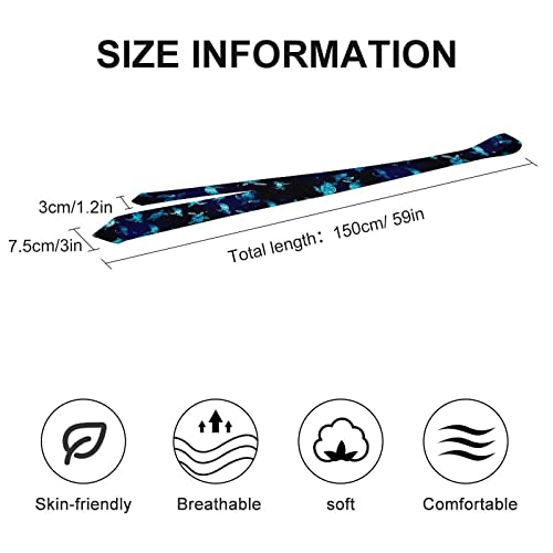Men's Novelty Neckties - Stars And Sea Turtles In Outer Space Tie For Weeding Prom Reception, Party, School - Classic Dressing Accessories Mens Boys Silk Tie Handmade Neck Ties #TOP3