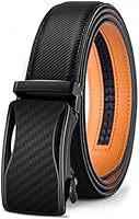 BULLIANT Mens Ratchet Belt, Leather Adjustable Slide Belt For Mens Dress Casual Pant 1 3/8",Size Adjustable