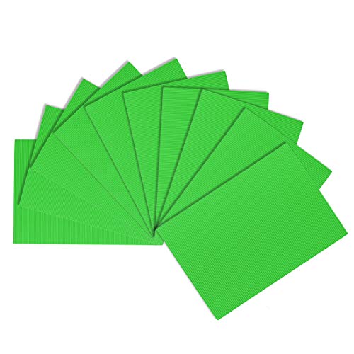 Image of uxcell 10pcs Corrugated Cardboard Paper Sheets,Green,7.87-inch x 11.98-inch,for Craft and DIY Projects