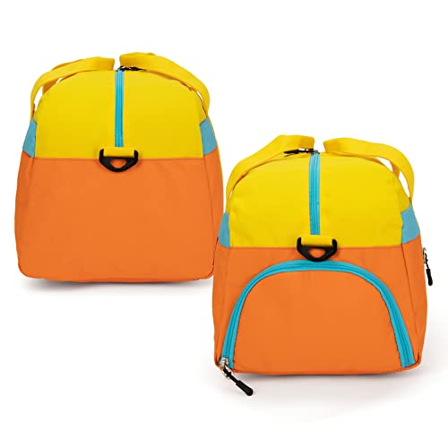 Hawlander Kids Duffle Bag For Boys Or Girls, Fit School Practice, Or Overnight Travel (Orange) #TOP2
