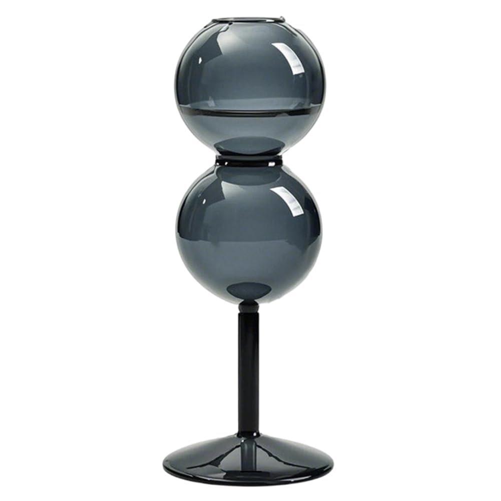 UDSKNV[KSL High Footed Glass Hydroponic Planter Ball Flower Vase Modern Wedding Centerpiece for Room, Cafe Table Home Decor
