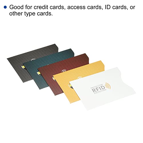 RFID Blocking Horizontal Credit Card Sleeves, 10 Pack Contactless Protect Holder for NFC Purse, 5 Colors4
