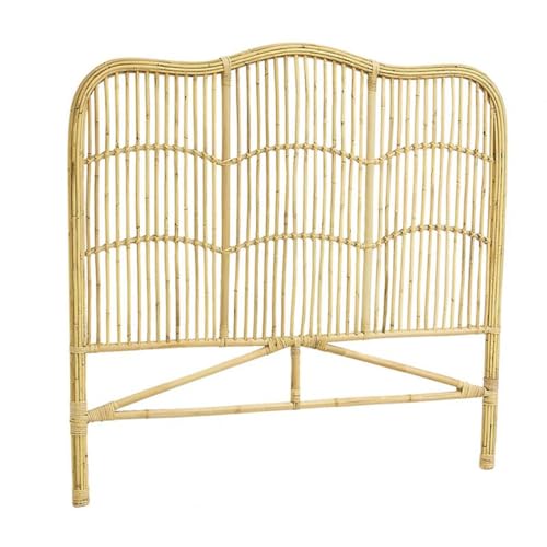 AUBRY GASPARD - Tête de Lit en Rotin Naturel Sommier 160 cm - Beige - Dimensions 160 x 4 x H 147 cm - Ajourée - Compatible Lit 160 cm - Pièce Artisanale...