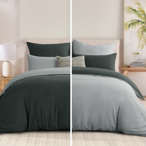 Housse de couette 200 x 220 douce et infroissable en microfibre