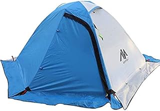 AYAMAYA 2 Man Tent Waterproof, 4 Season Backpacking Tent for 1-2 Person [2 Doors & Double Layer] Winter Cold Weather Easy Setup Dome Camping Tent with Lightweight Aluminum Poles and Snow Flaps